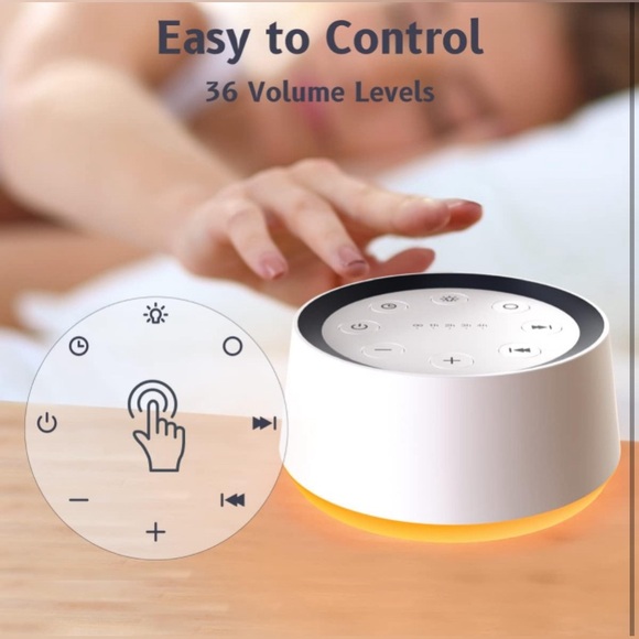 White Noise Sound Machine with 30 Soothing Sounds 12 Colors Night Light White - Picture 6 of 11